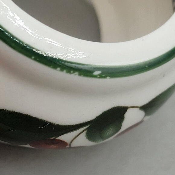 Citation Cades Cove Pattern Napkin Rings Apple Cherry Discontinued Set of 6 - Picture 8 of 8